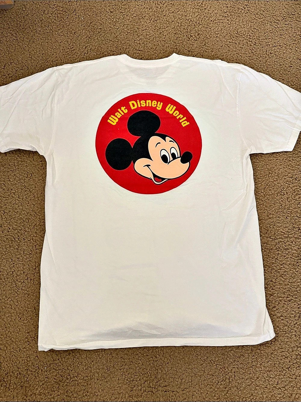 Disney x Vans Fab Four Walt Disney world T-Shirt White & Red Size XL